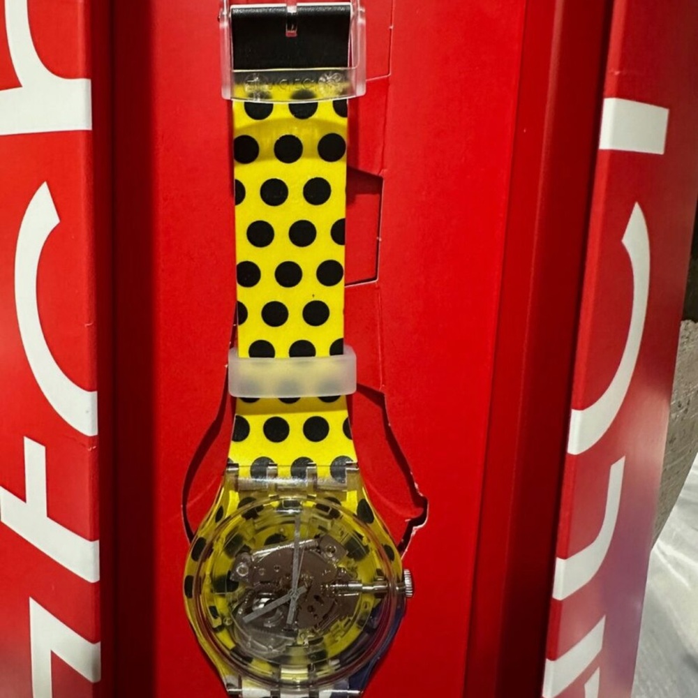 Swatch Yellow Polka Dot Watch